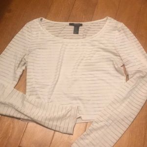 Sheer, striped long sleeve